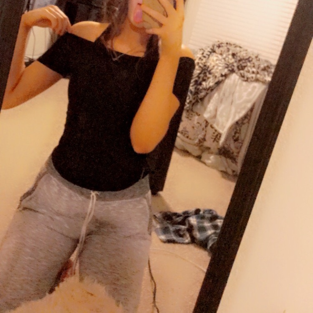 black off shoulder top